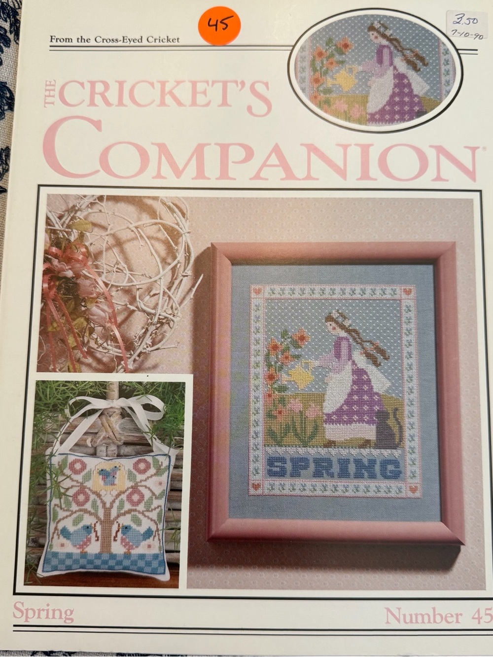 Cross Eyed Cricket Companion Spring Number 45 Cross Stitch Pattern Seasons
